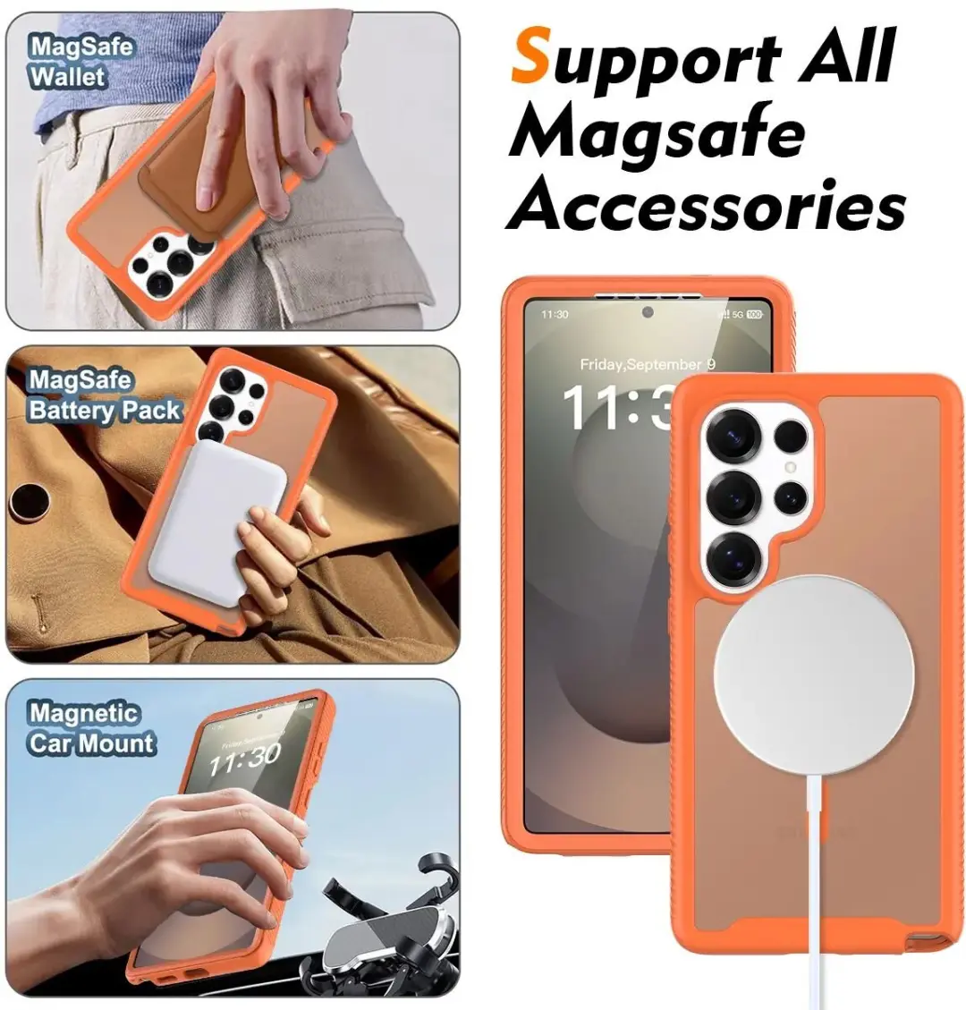 Selected Hoesje Samsung Galaxy S25 Ultra - Oranje - MagSafe - afbeelding 6 van 6