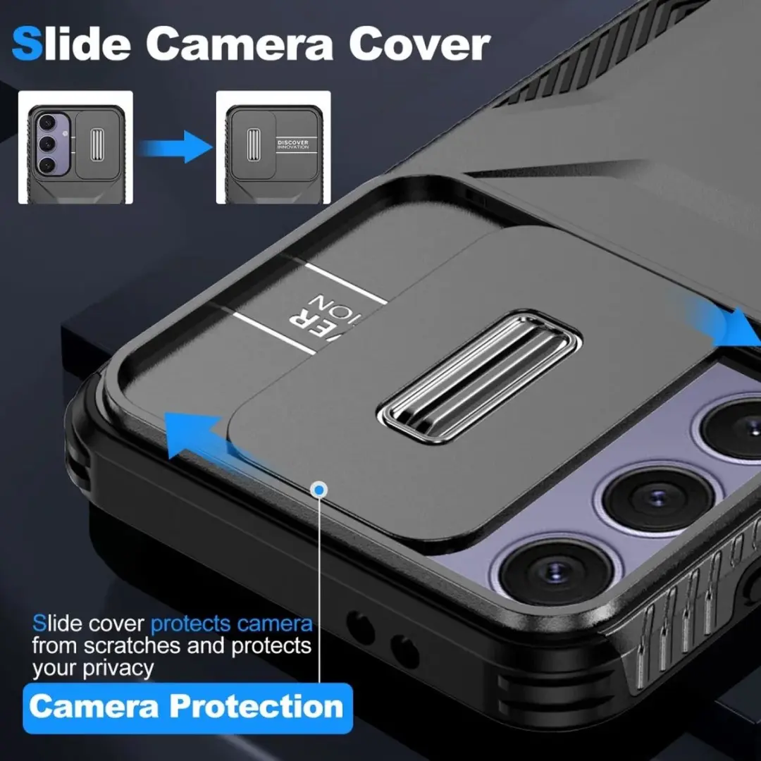 Samsung Galaxy S24 FE Hoesje Camera Slider - Zwart - afbeelding 6 van 6