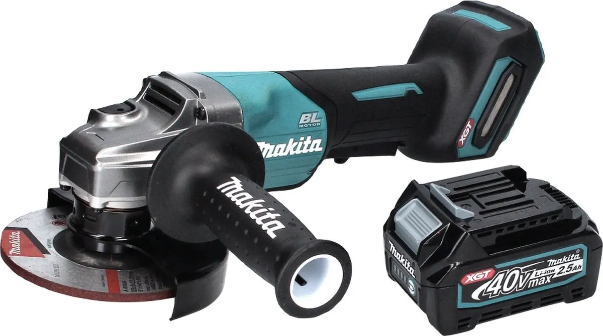 Makita GA016GD1 Haakse Slijper 40V Max 125mm - 1x 2,5Ah Accu - afbeelding 2 van 5