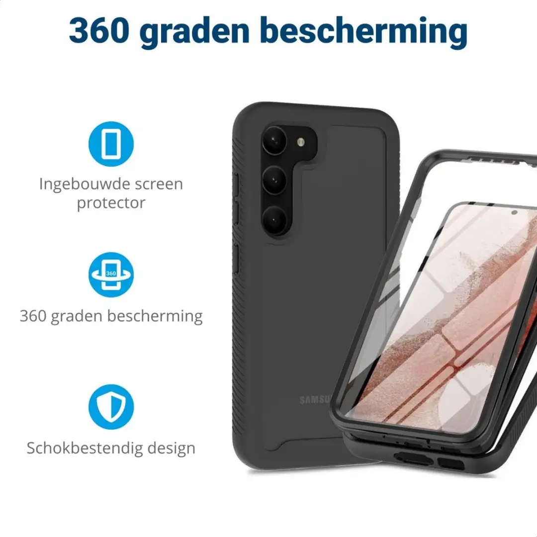 Selected Hoesje Samsung Galaxy S23 Plus - Full Protect Zwart
