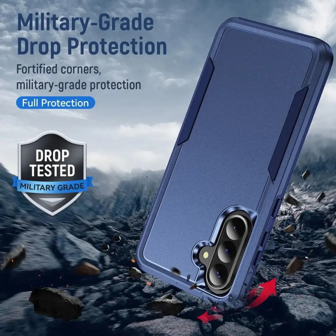 Selected Back Cover Samsung Galaxy A37 Rugged Hoesje - Blauw