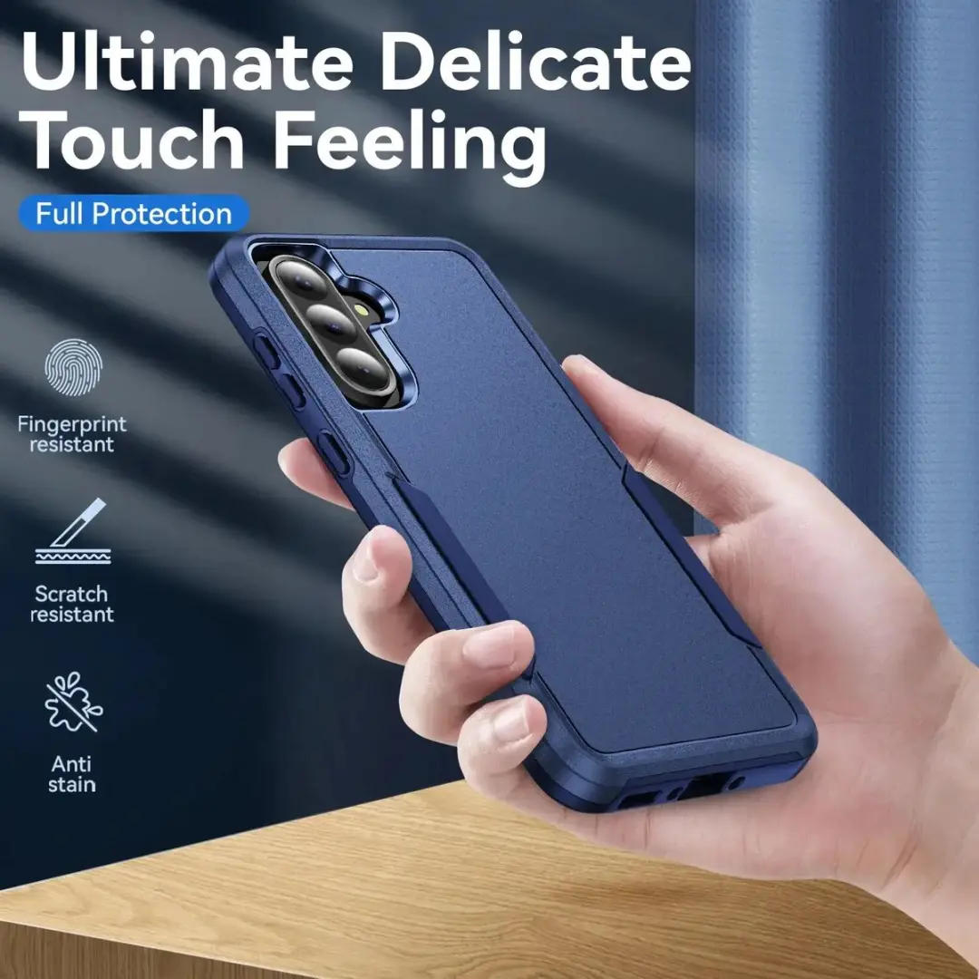Selected Back Cover Samsung Galaxy A37 Rugged Hoesje - Blauw