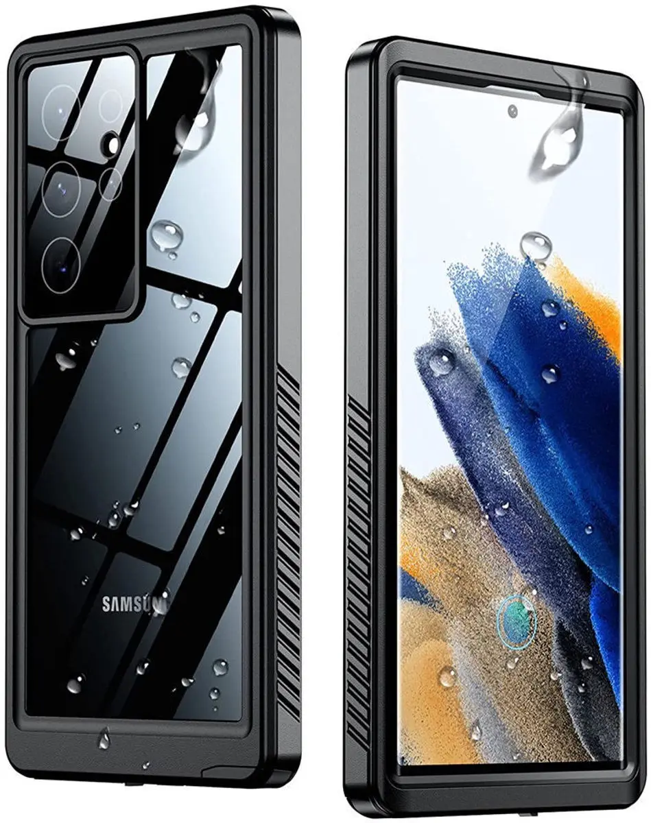 Selected SBG Waterdicht Hoesje Samsung Galaxy S23 Ultra - IP68 - Zwart/Transparant - afbeelding 6 van 6