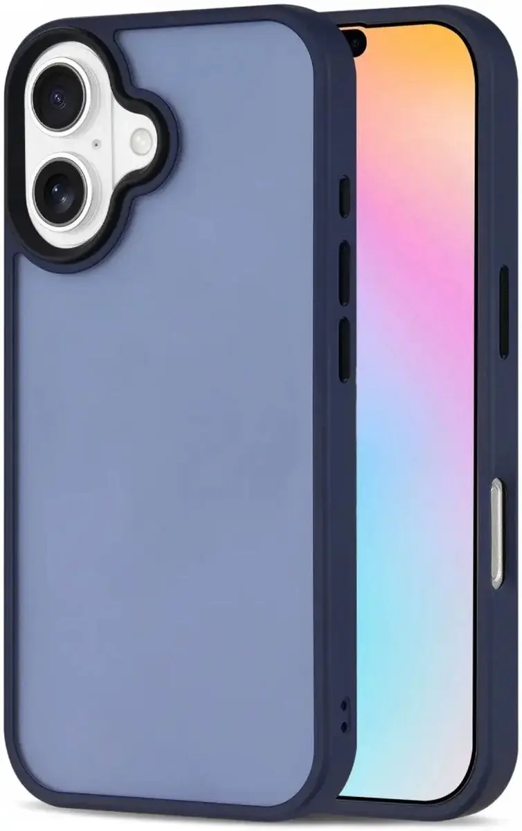 Selected by GSMpunt.nl iPhone 16 Pro Hoesje - Blauw Matte Back Cover