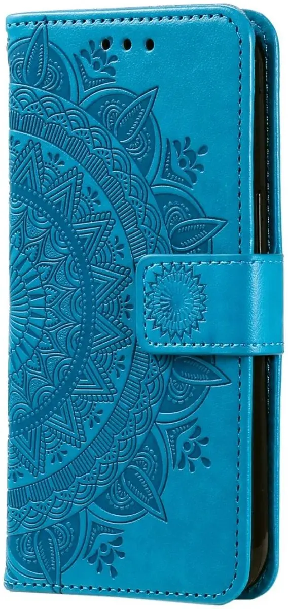 Selected Hoesje Mandala Book Case Samsung Galaxy A55 - 3 Pasjes - Blauw