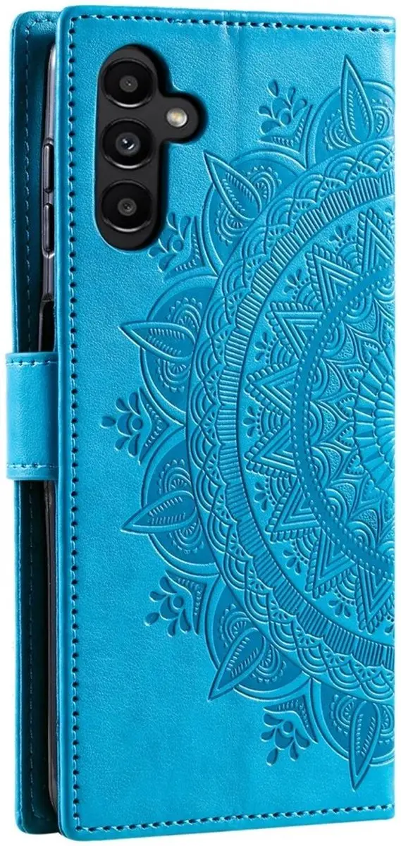 Selected Hoesje Mandala Book Case Samsung Galaxy A55 - 3 Pasjes - Blauw