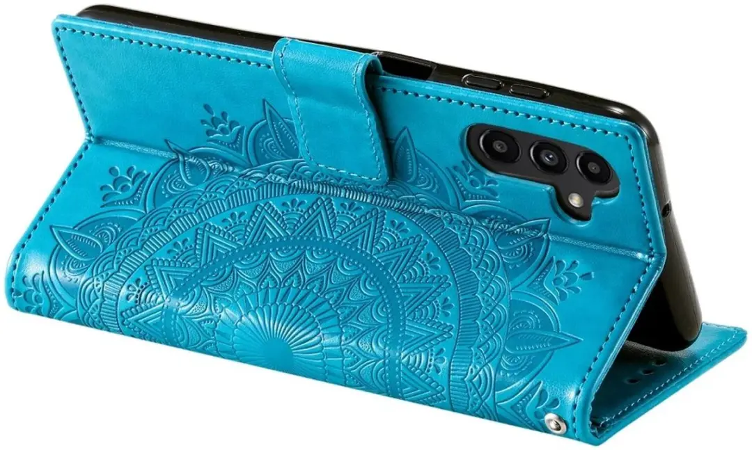 Selected Hoesje Mandala Book Case Samsung Galaxy A55 - 3 Pasjes - Blauw - afbeelding 6 van 6