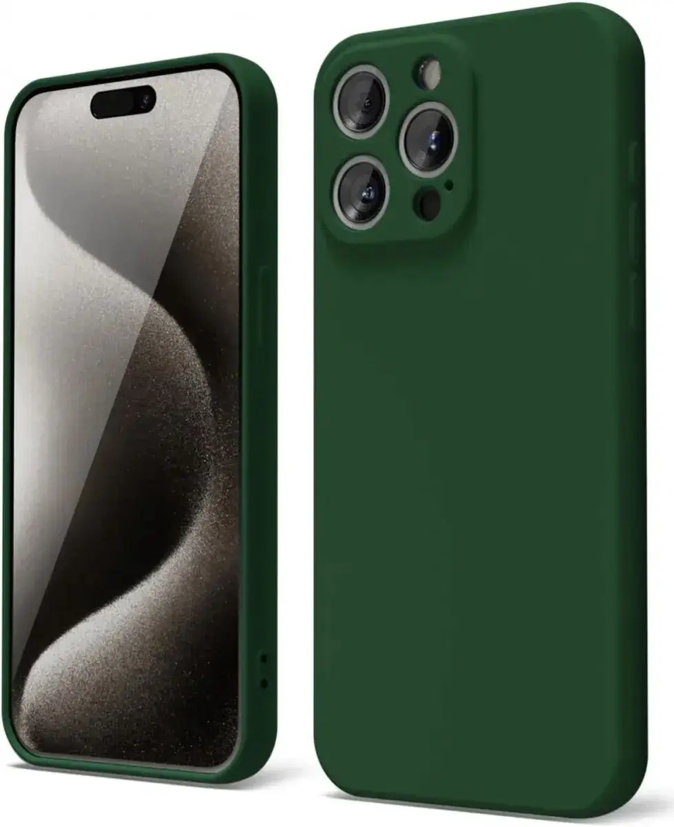 Selected Hoesje iPhone 15 Pro Max TPU Donkergroen