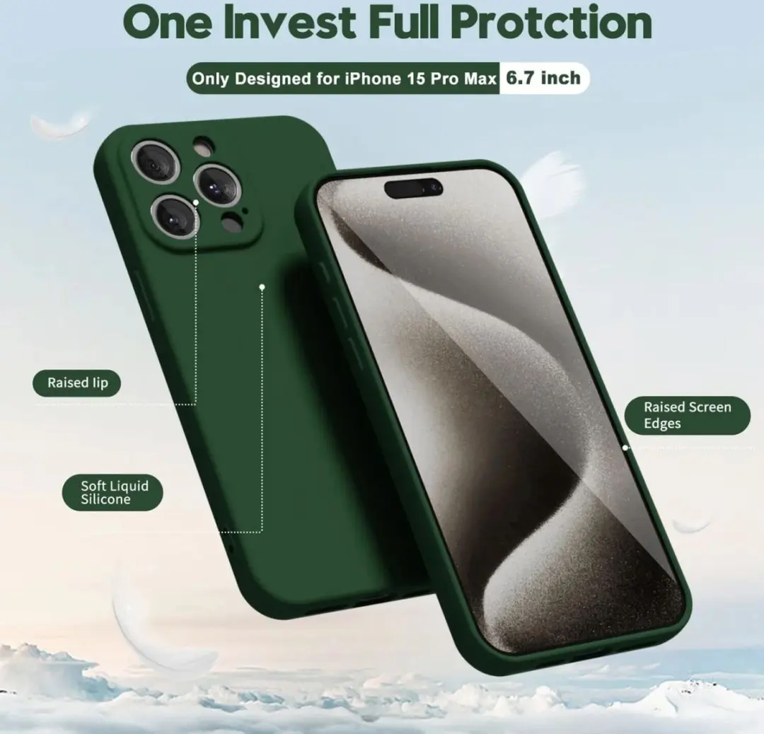 Selected Hoesje iPhone 15 Pro Max TPU Donkergroen - afbeelding 6 van 6