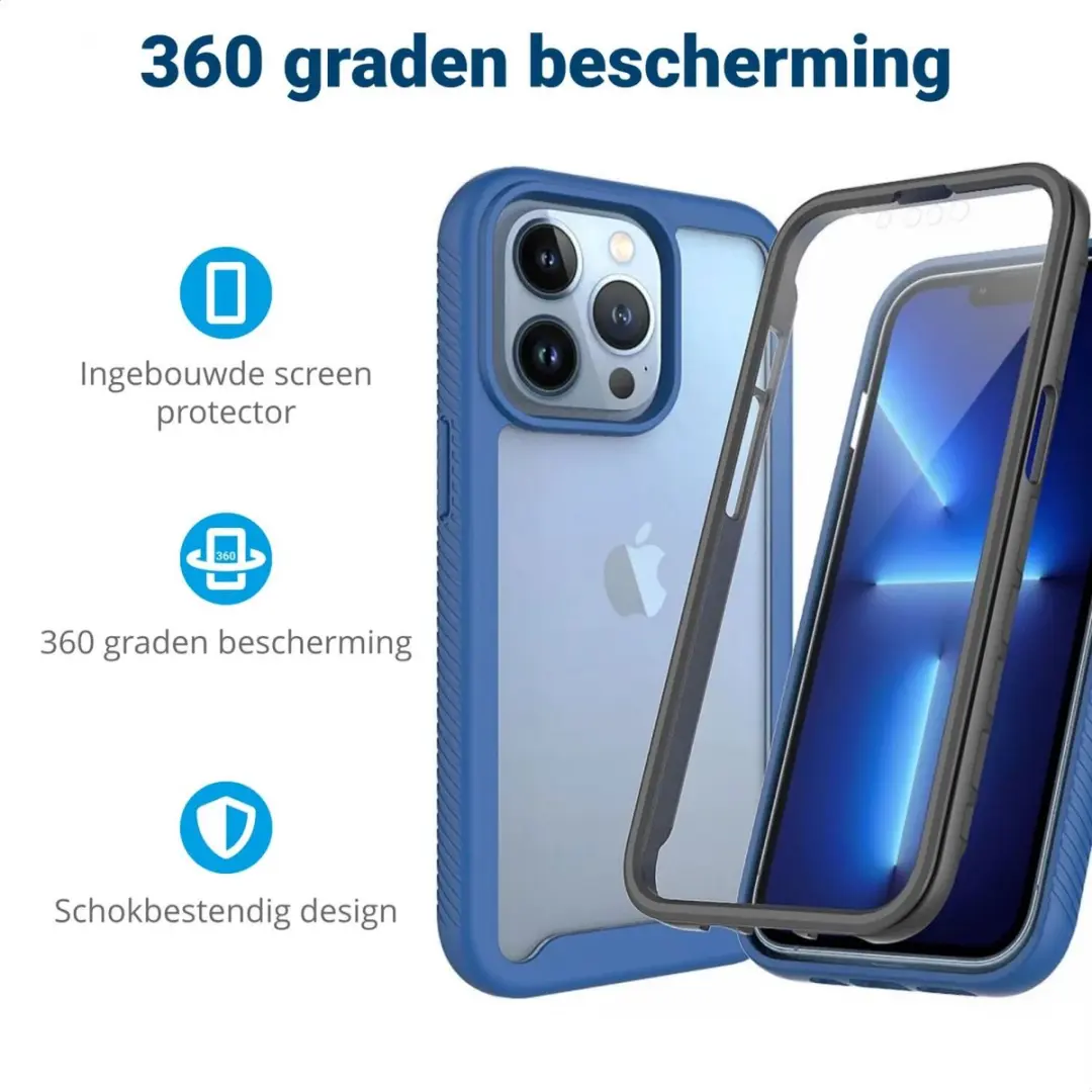 Selected by GSMpunt.nl iPhone 13 Pro Max Hoesje - Blauw Transparant