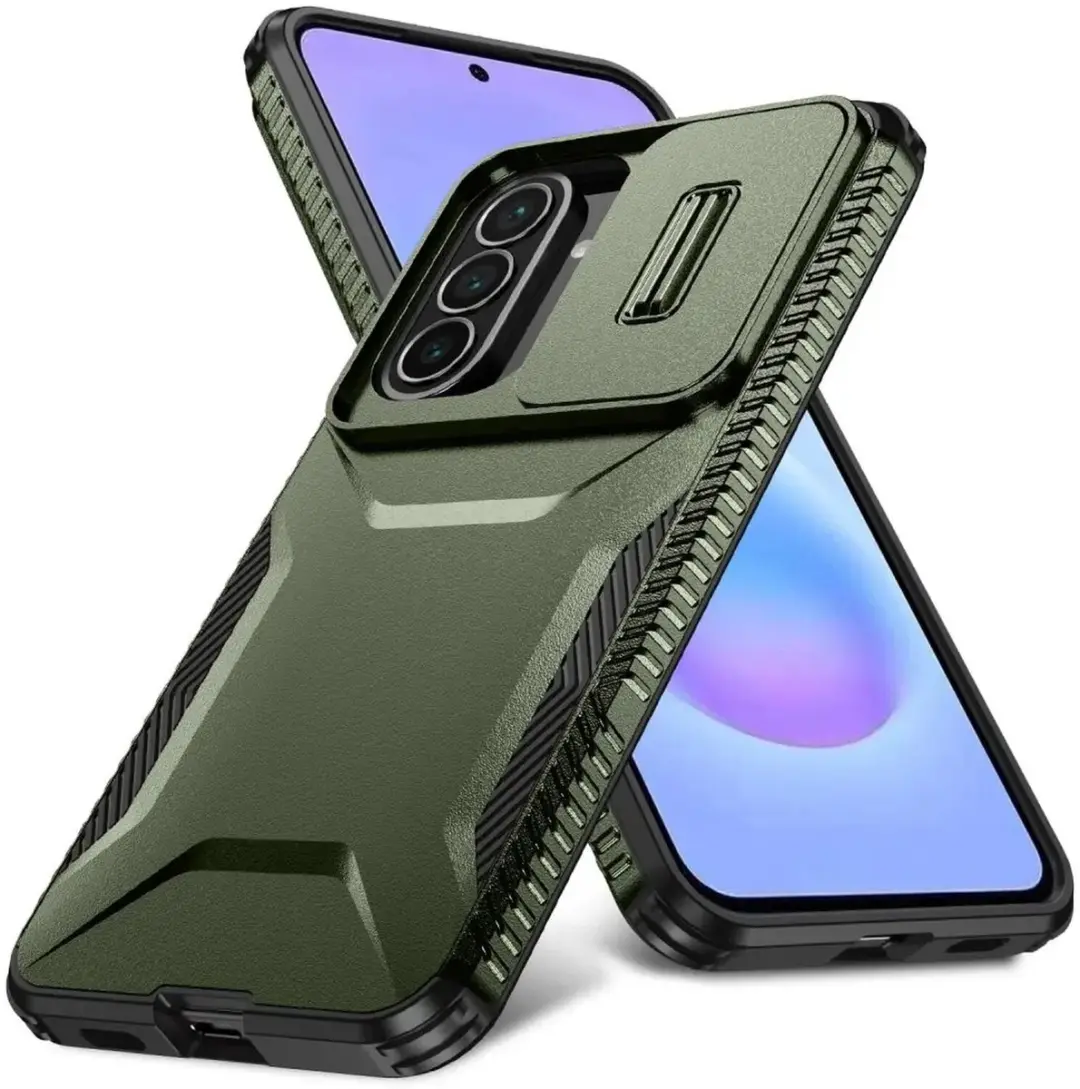 Selected Hoesje Samsung Galaxy A57 Camera Slider - Groen