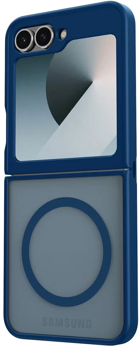 Selected Hoesje Samsung Galaxy Z Flip 6/7 FE - Mat - MagSafe - Blauw