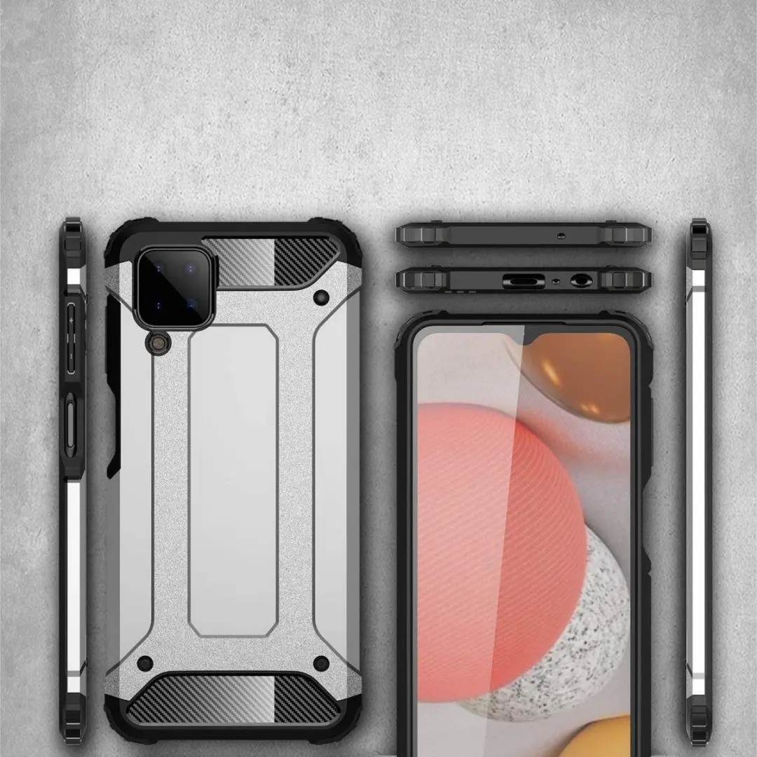 Selected Hoesje Samsung Galaxy A12 Hybride - Zwart