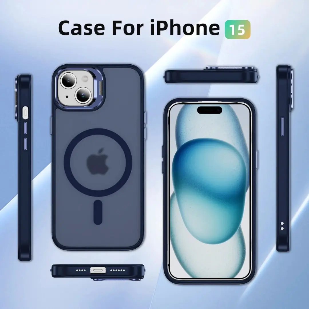Selected by GSMpunt.nl iPhone 15 Hoesje - Blauw - MagSafe & Qi2 - afbeelding 6 van 6