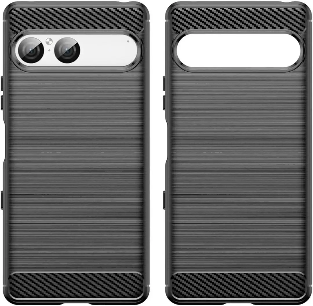 Selected Geborsteld TPU Hoesje Sony Xperia 10 VII - Zwart