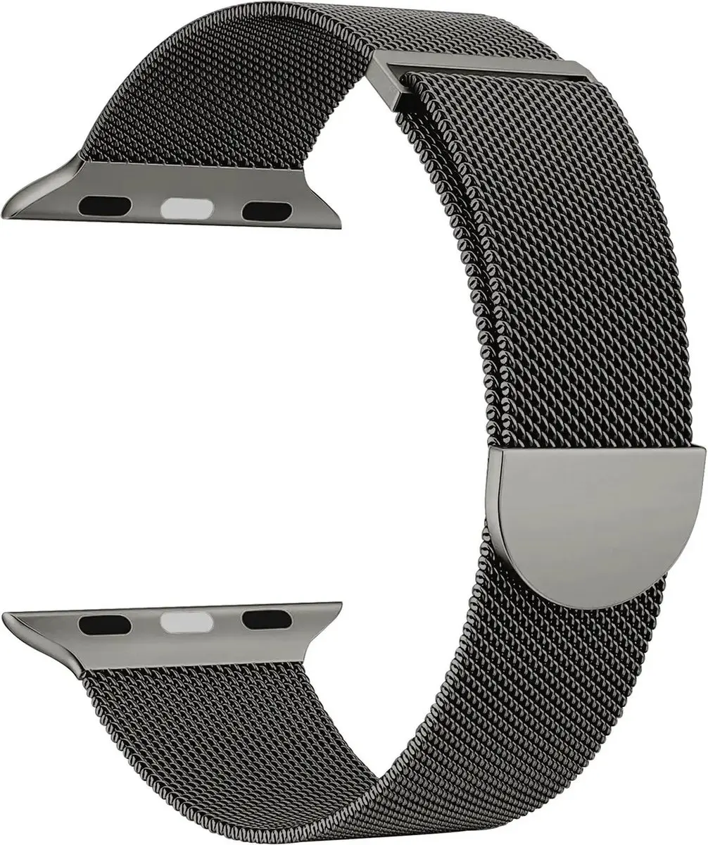 Selected SBG Milanees Horlogebandje Apple Watch - 3 Stuks - Zwart/Zilver