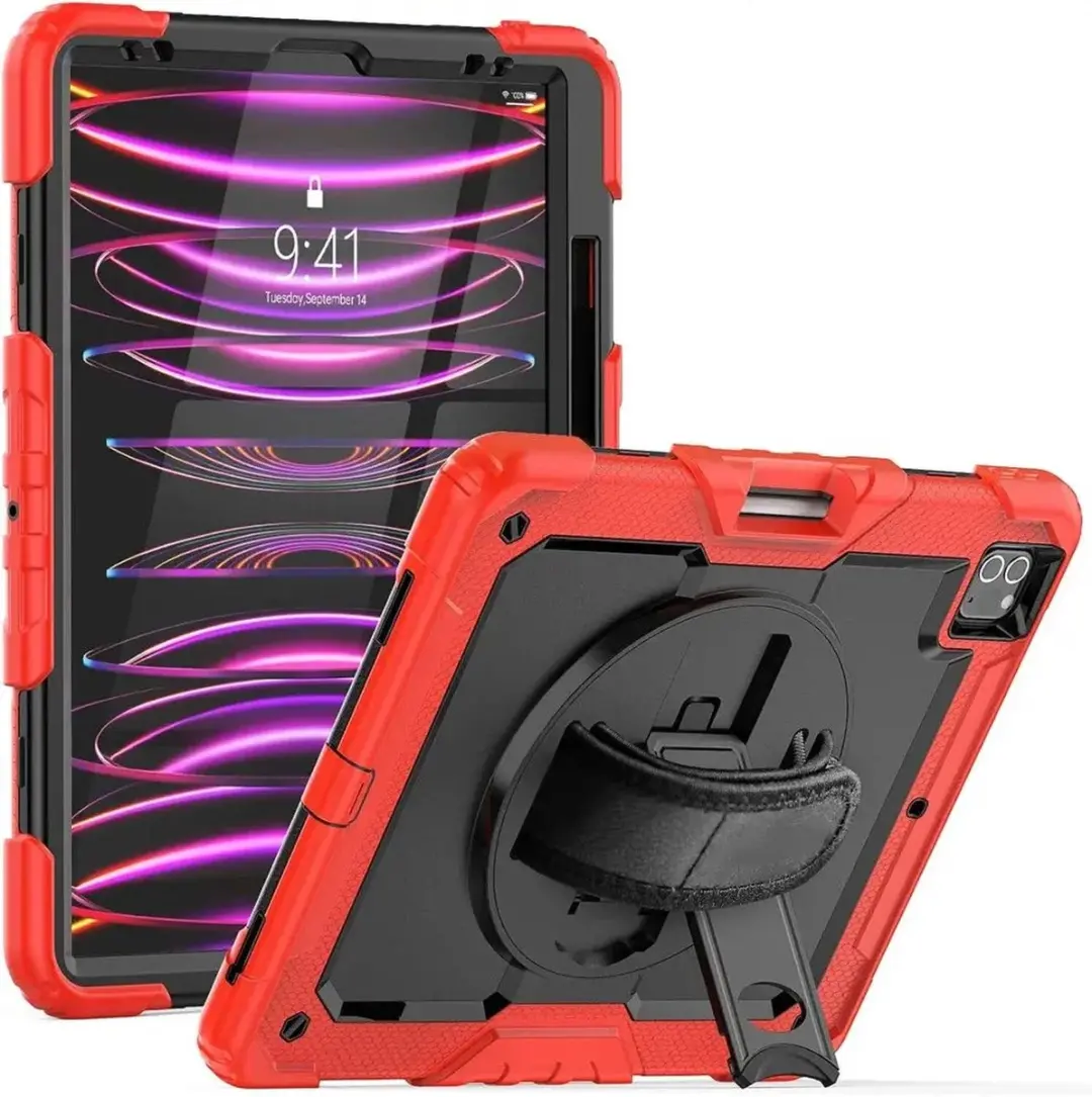Selected by GSMpunt.nl iPad Pro 12.9 Hoes - Rood - Screenprotector & Riemen