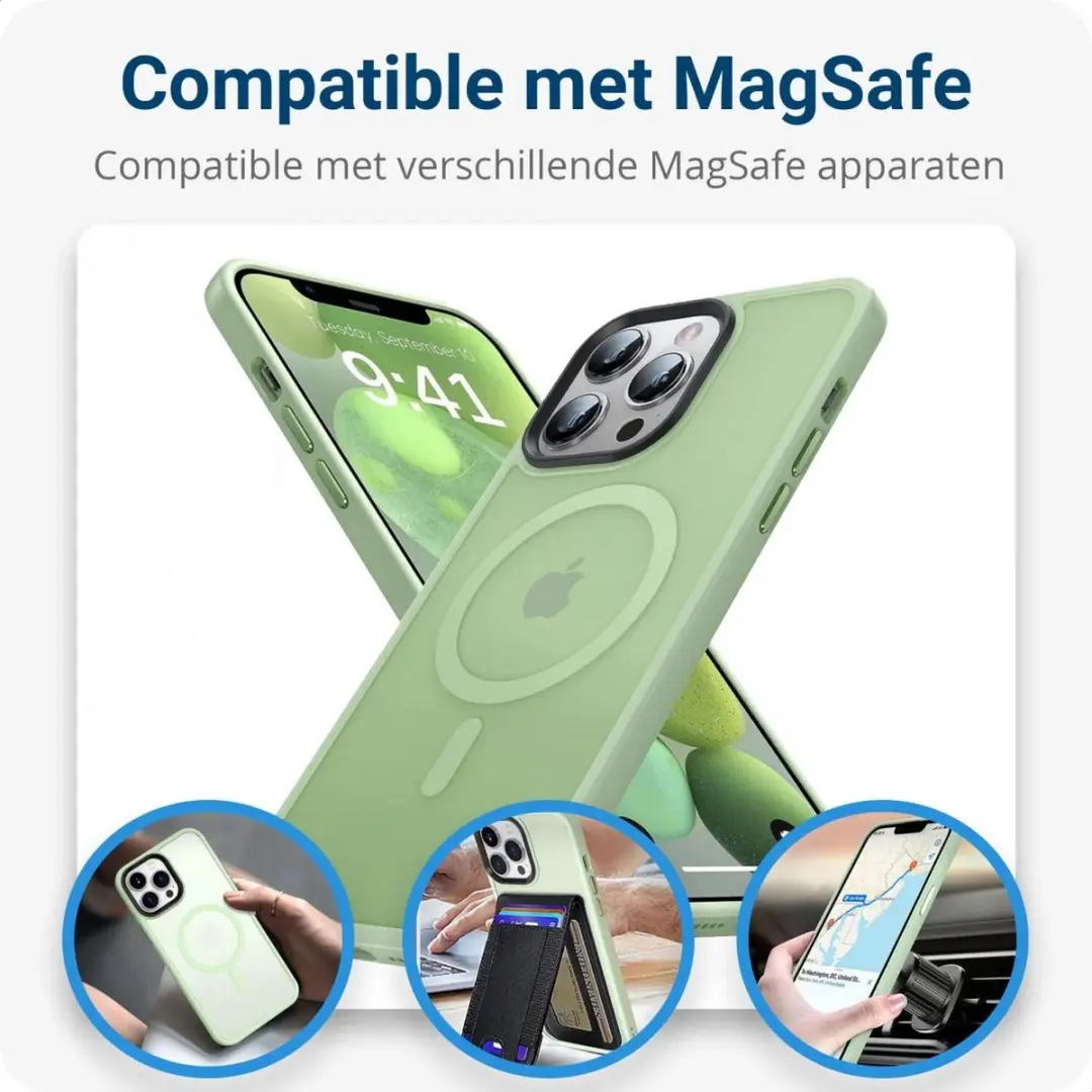 Selected Hoesje Apple iPhone 13 Pro MagSafe - Groen