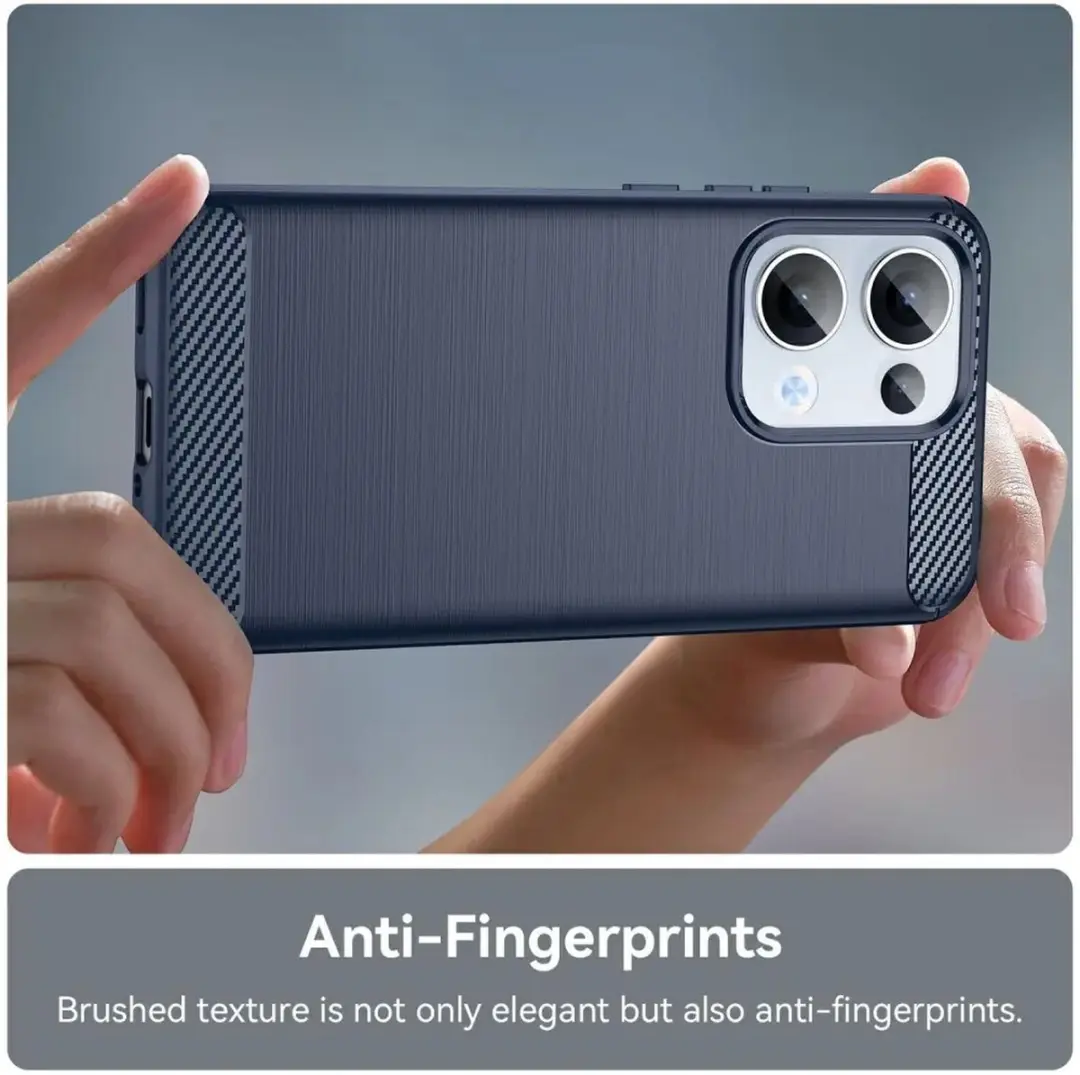 Selected Geborsteld TPU Hoesje Oppo Reno 13 - Blauw