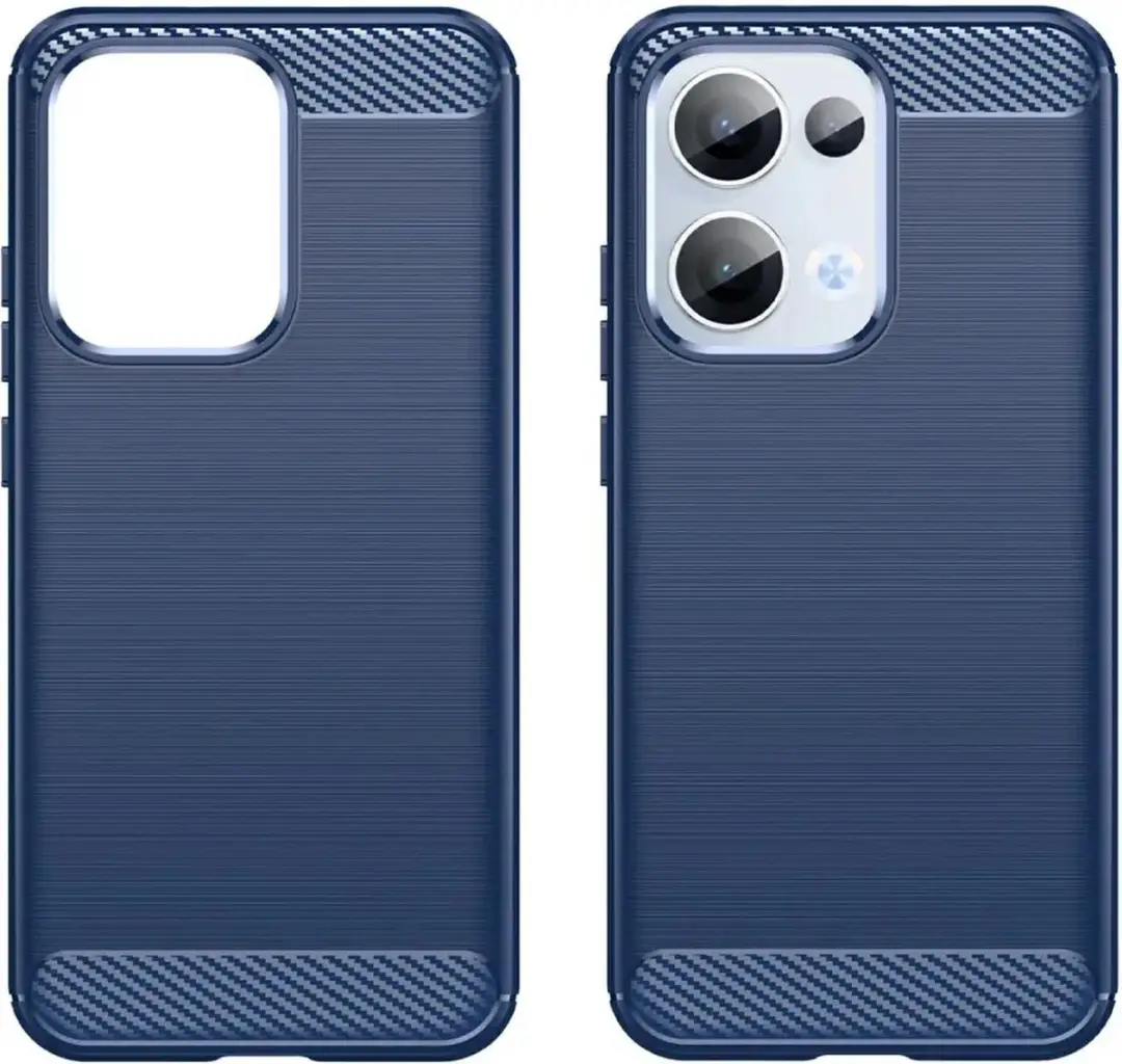 Selected Geborsteld TPU Hoesje Oppo Reno 13 - Blauw - afbeelding 6 van 6
