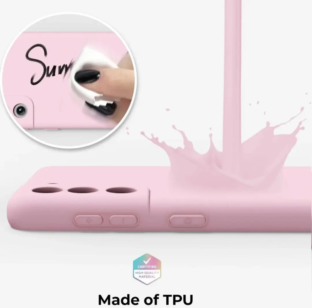 Selected Hoesje Samsung Galaxy S21 Roze - Dun TPU