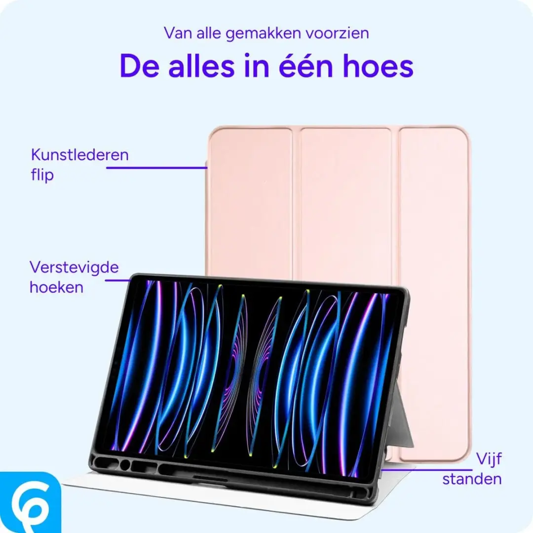 Selected Tablet Hoes Apple iPad Pro 11 Roze - Tri-Fold Book Case
