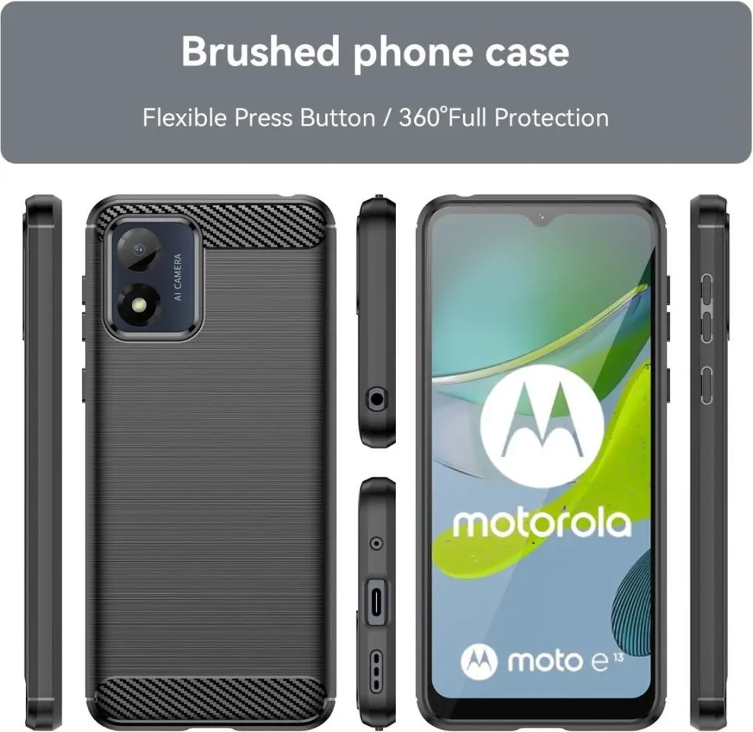 Selected TPU Hoesje Motorola Moto E13 - Zwart