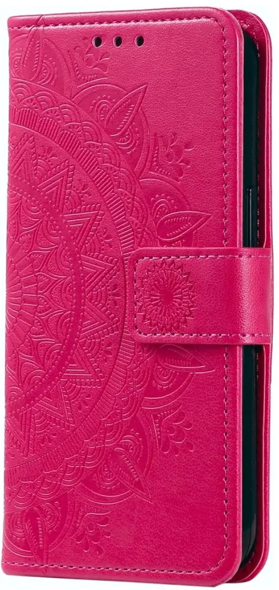 Selected Mandala Book Case Samsung Galaxy A56 - Hoesje Roze - 3 Pasjes