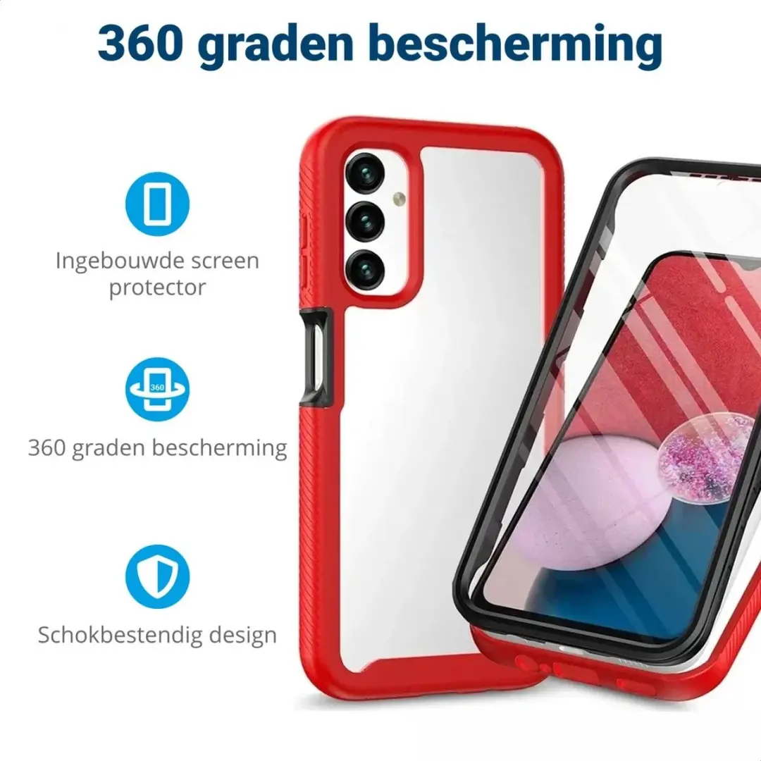 Selected Hoesje Samsung Galaxy A25 - Rood - Full Protect