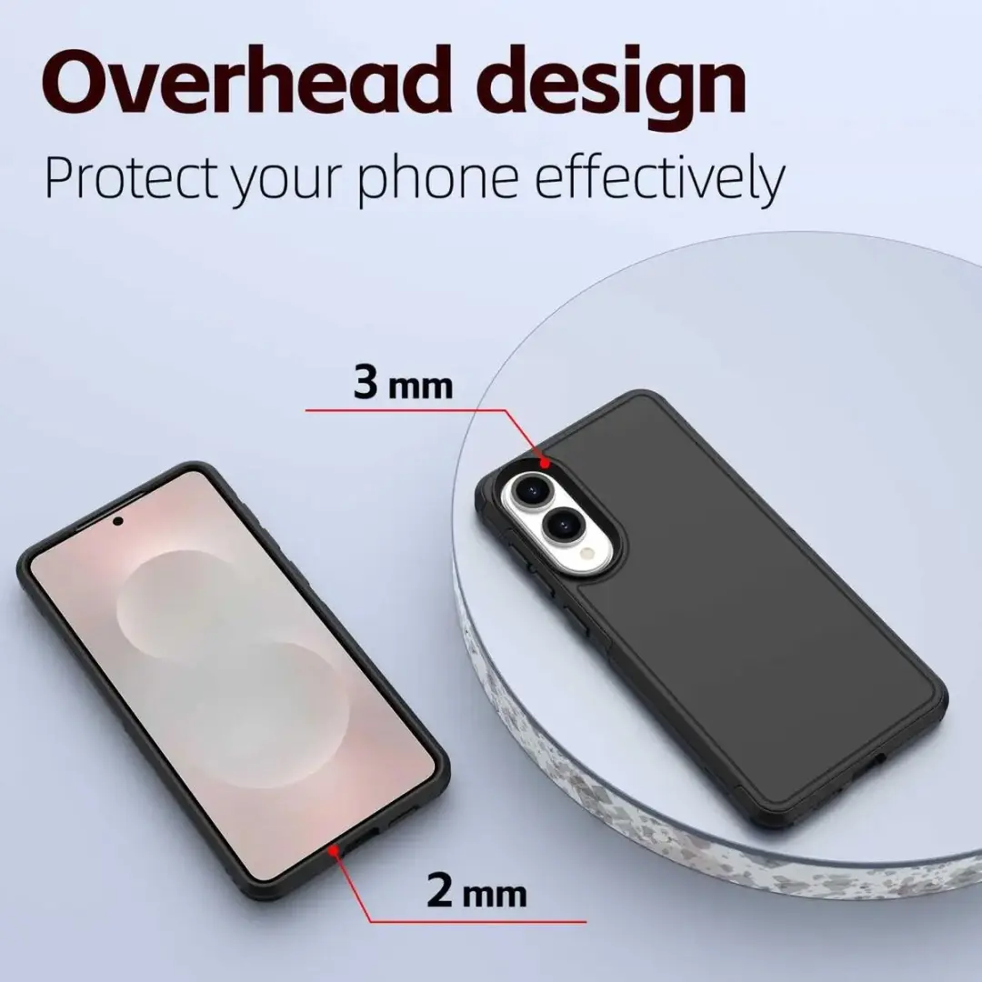 Selected Hoesje Samsung Galaxy S25 Edge MagSafe - Dual-Layer Zwart