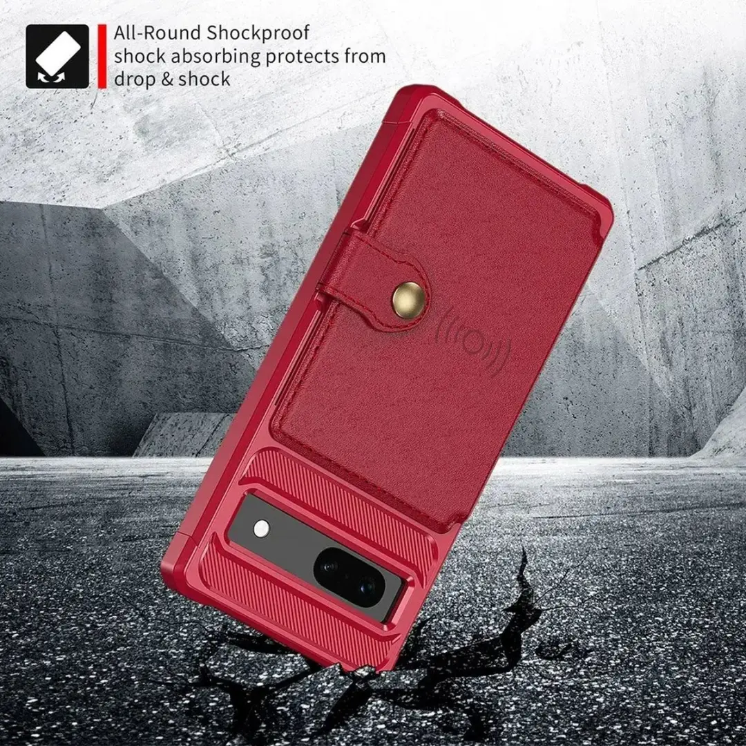 Selected Portemonnee Hoesje Google Pixel 7a - Rood - 4 Pasjes