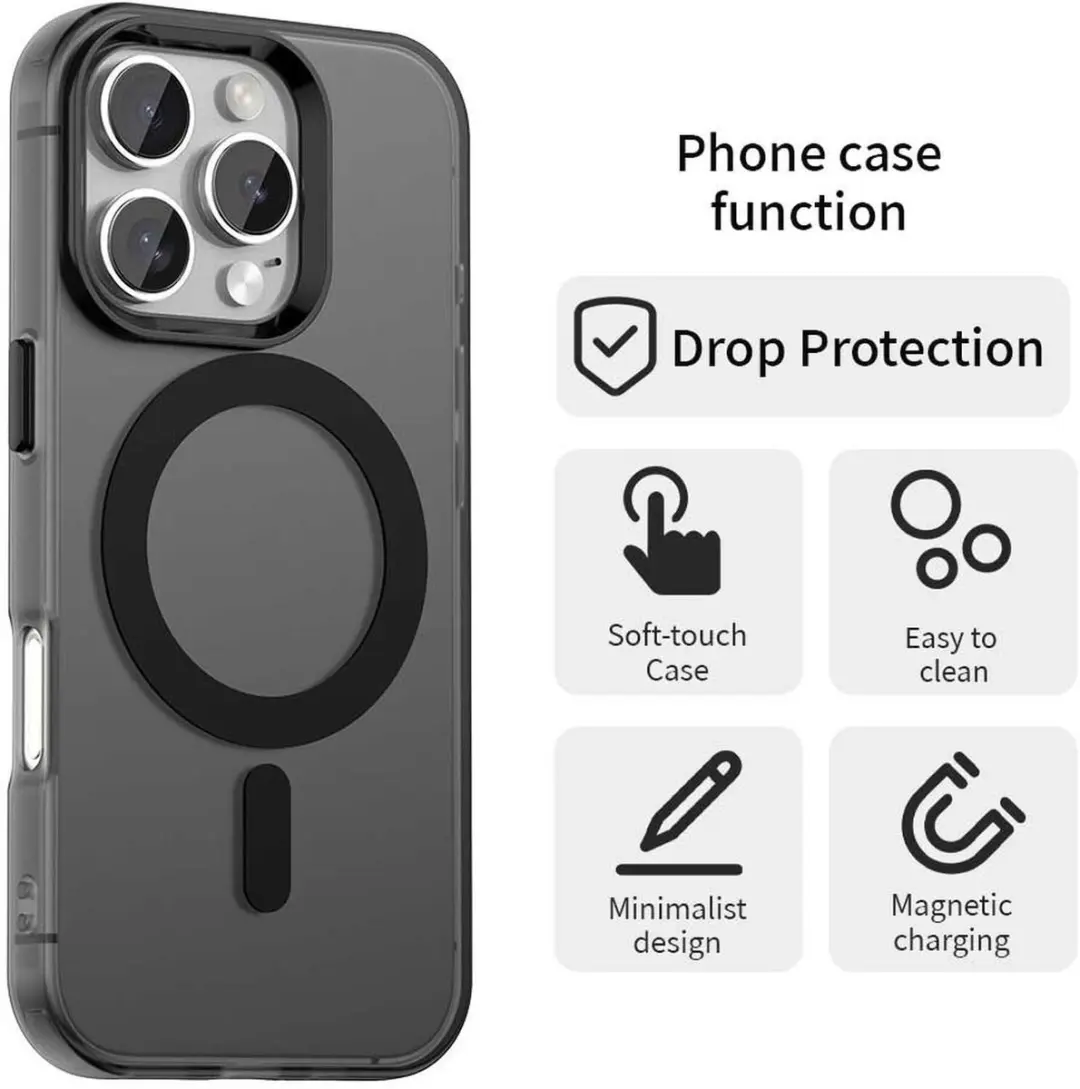 Selected MagSafe Backcover iPhone 16 Pro Max - Zwart & Transparant - afbeelding 6 van 6