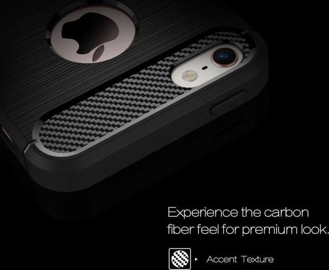 Selected TPU Hoesje iPhone 5/5S/SE - Carbon - Zwart - afbeelding 6 van 6