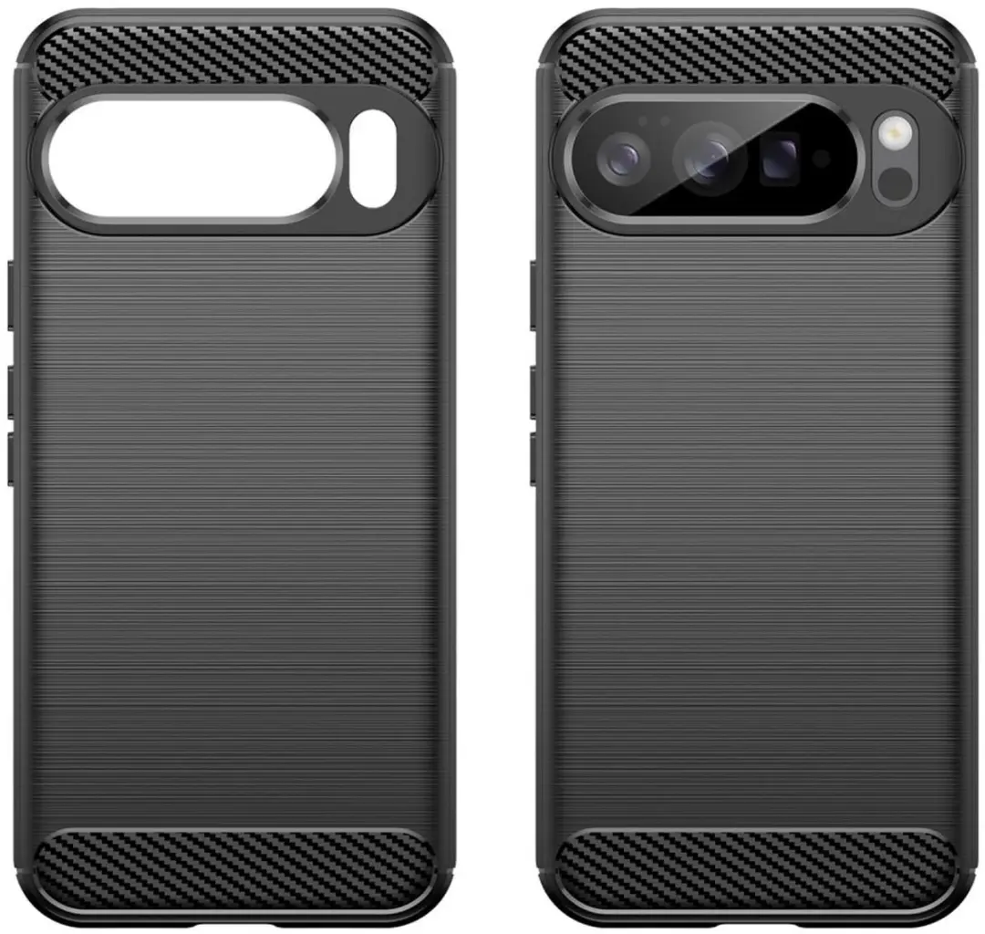 Selected Geborsteld TPU Hoesje Google Pixel 10 Pro XL - Zwart