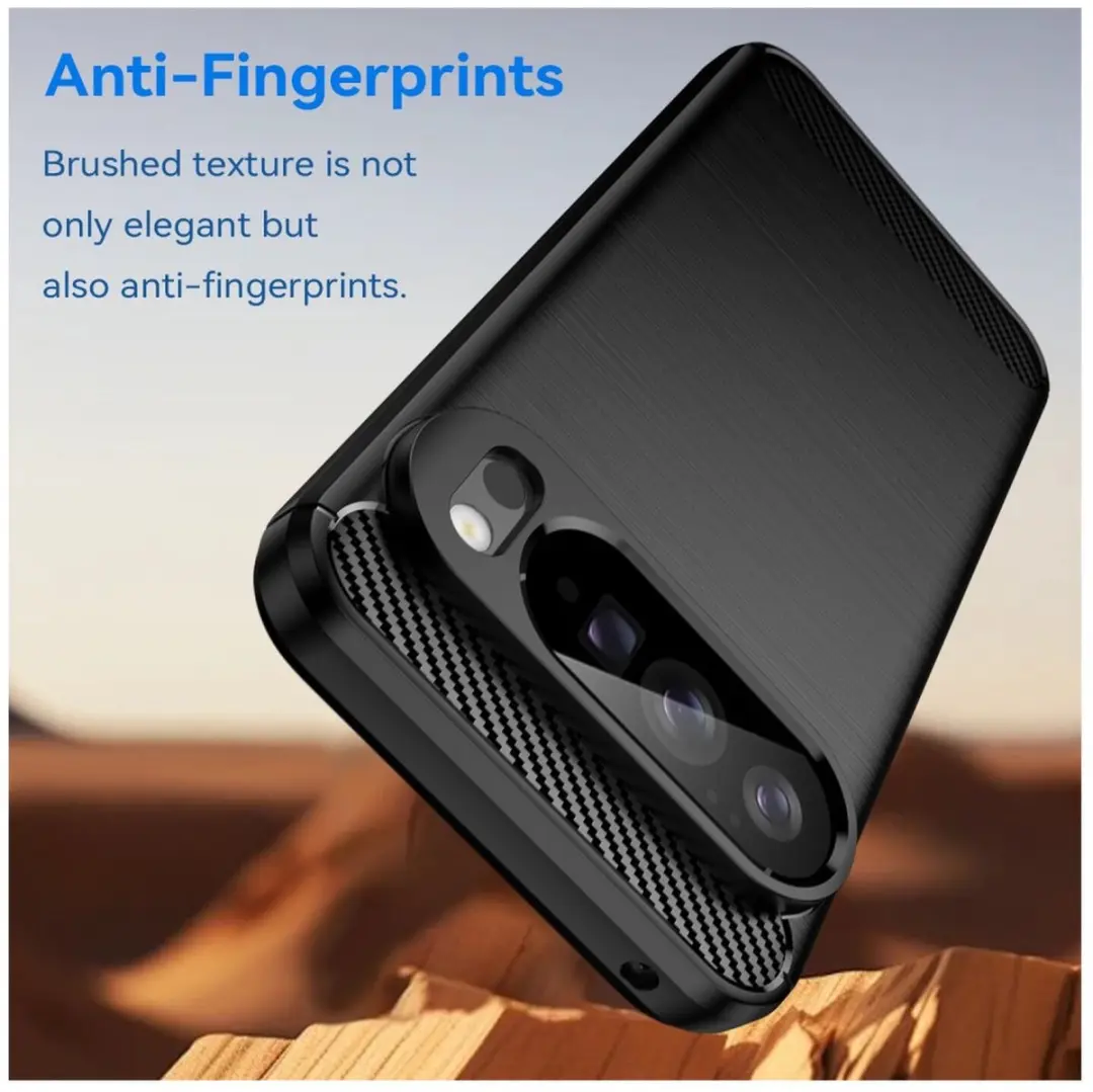 Selected Geborsteld TPU Hoesje Google Pixel 10 Pro XL - Zwart - afbeelding 6 van 6