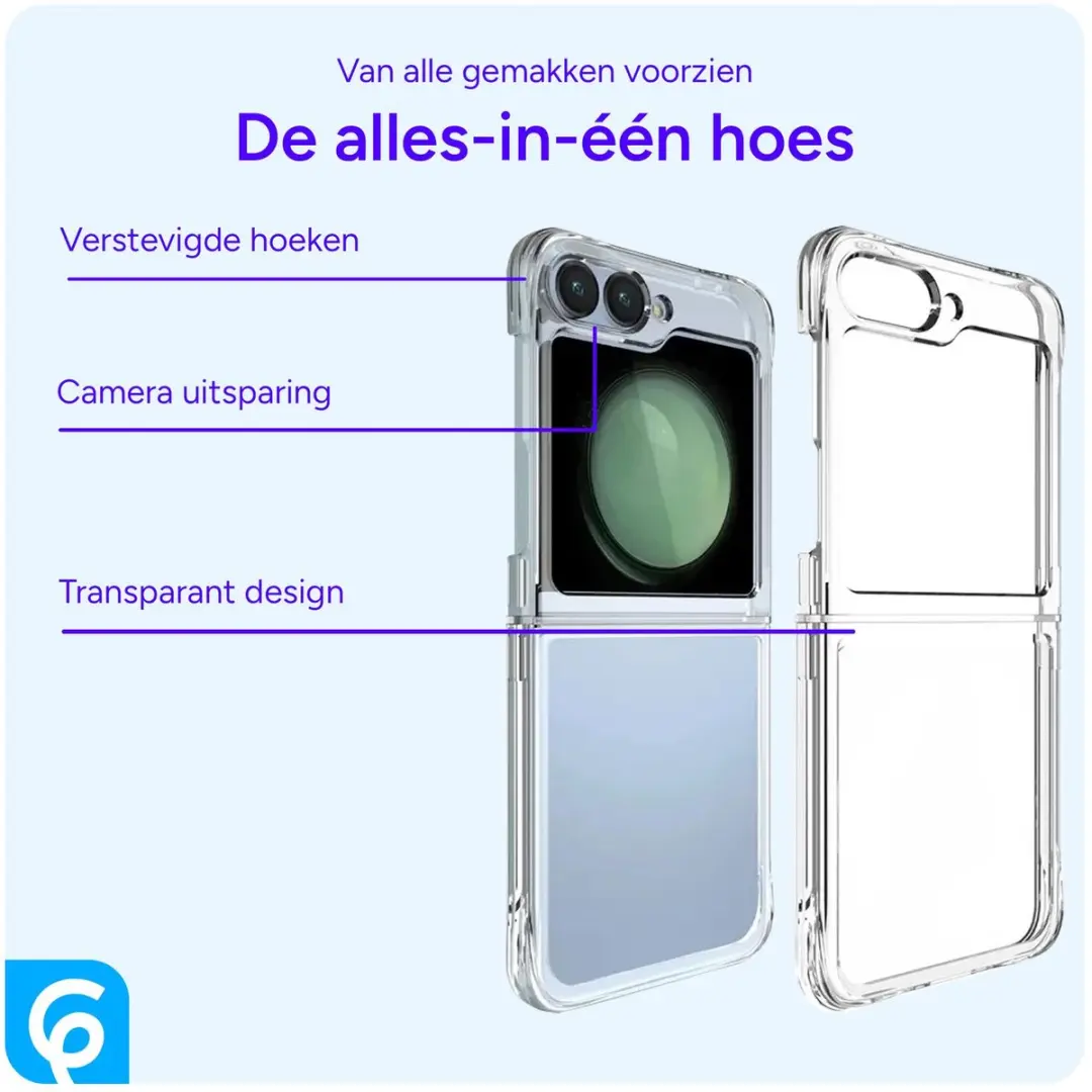 Selected Transparant Hoesje Samsung Galaxy Z Flip 6/7 FE - Schokbestendig - afbeelding 6 van 6
