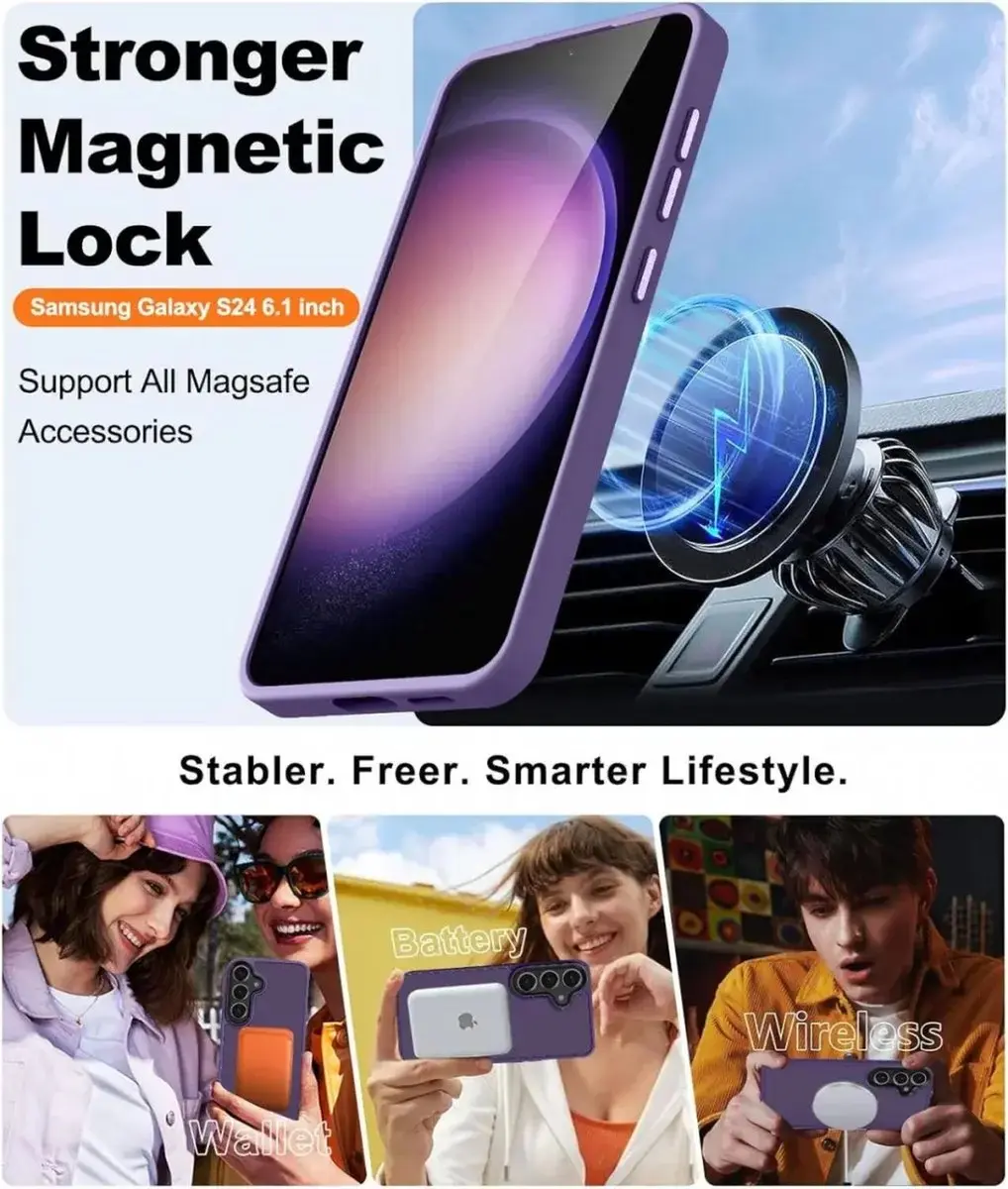 Selected Hoesje Samsung Galaxy S24 Plus - MagSafe Paars