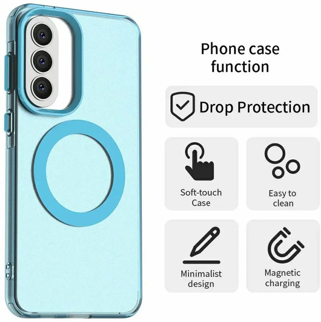 Selected MagSafe Backcover Hoesje Samsung Galaxy A57 - Blauw - afbeelding 6 van 6