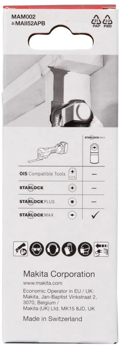Makita MAM002 Invalzaagblad 52mm - 5 Stuks