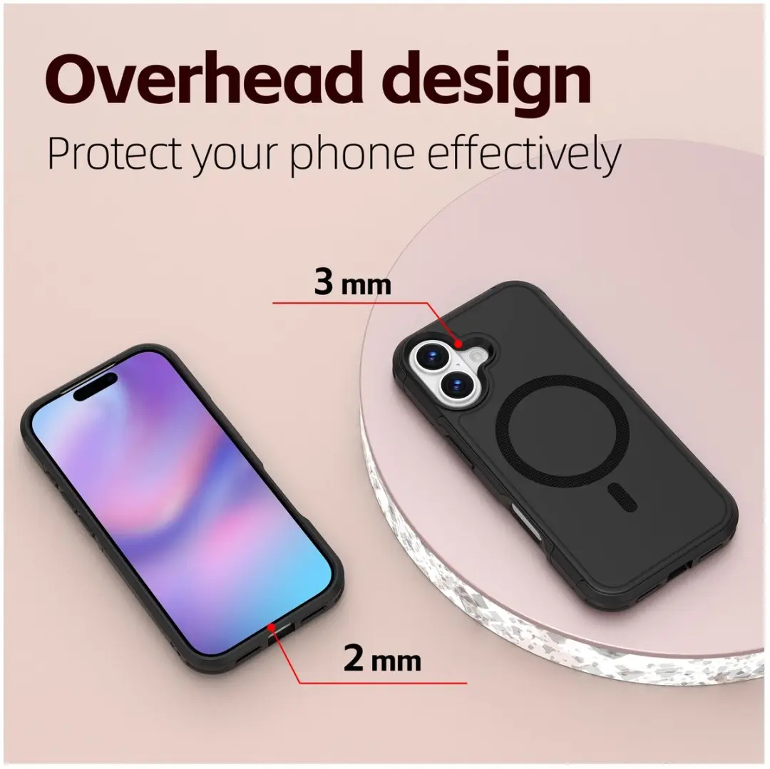 Selected iPhone 17 Dual-Layer Hybride Hoesje - MagSafe - Zwart