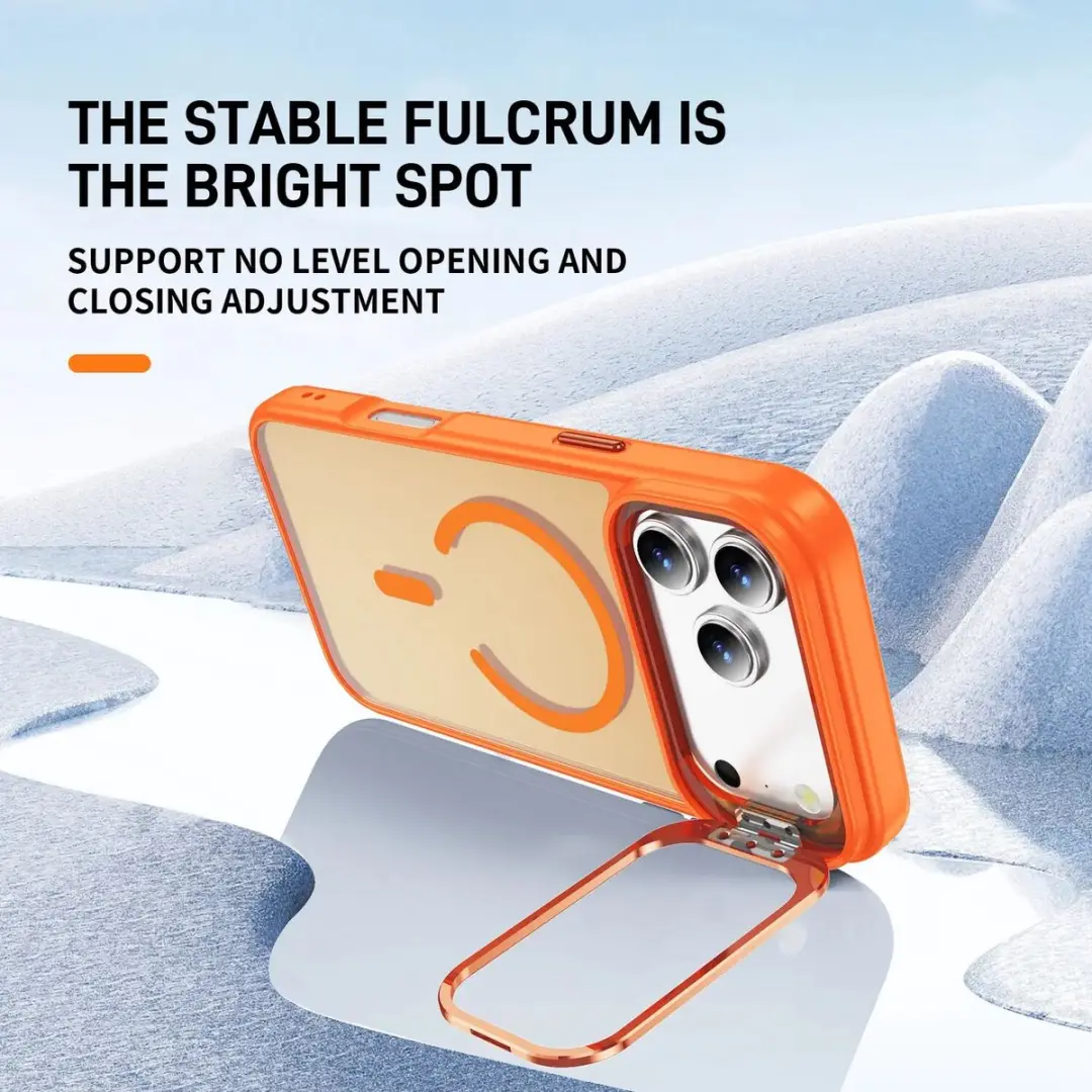 Selected Hoesje iPhone 17 Pro Max MagSafe Oranje - Camera Kickstand