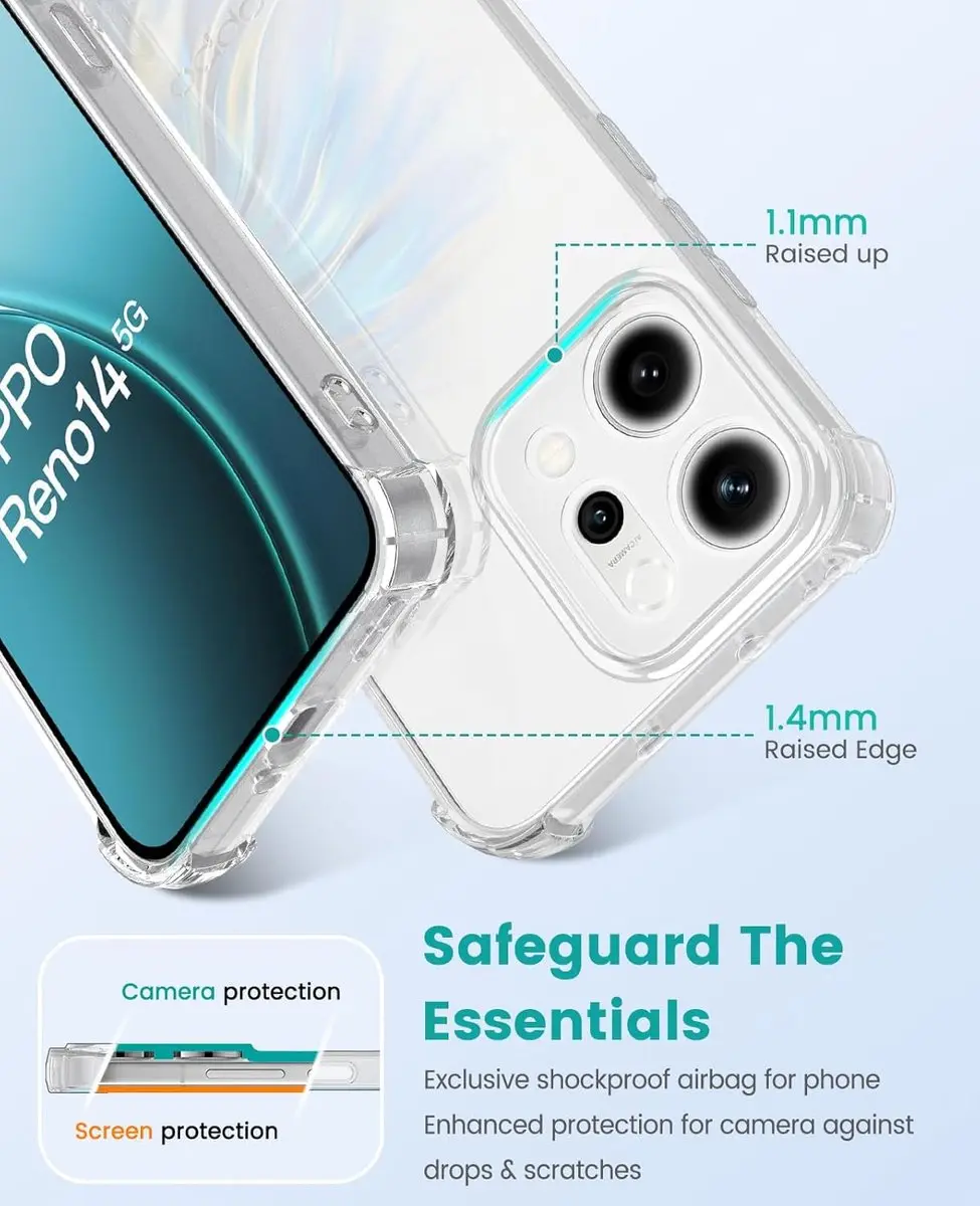 Selected Transparant Hoesje Oppo Reno 14 - Schokbestendig TPU