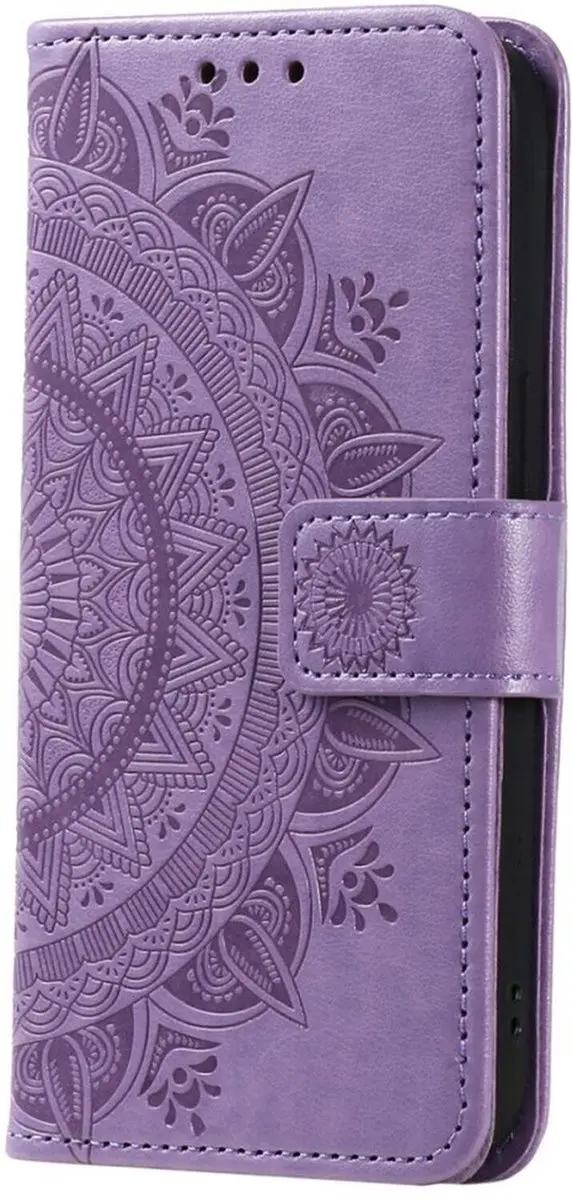 Selected Hoesje Samsung Galaxy A35 Mandala - Paars - 3 Pasjes