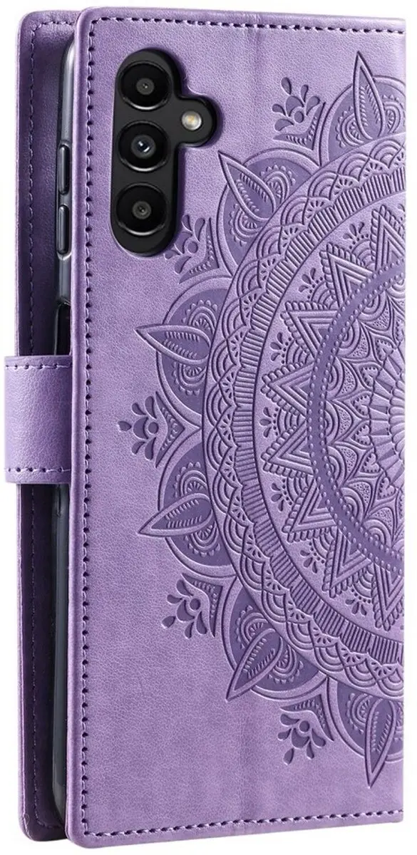 Selected Hoesje Samsung Galaxy A35 Mandala - Paars - 3 Pasjes