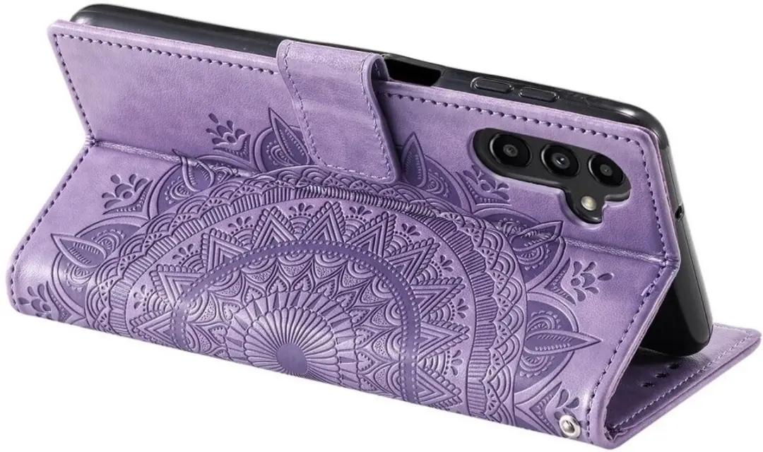 Selected Hoesje Samsung Galaxy A35 Mandala - Paars - 3 Pasjes