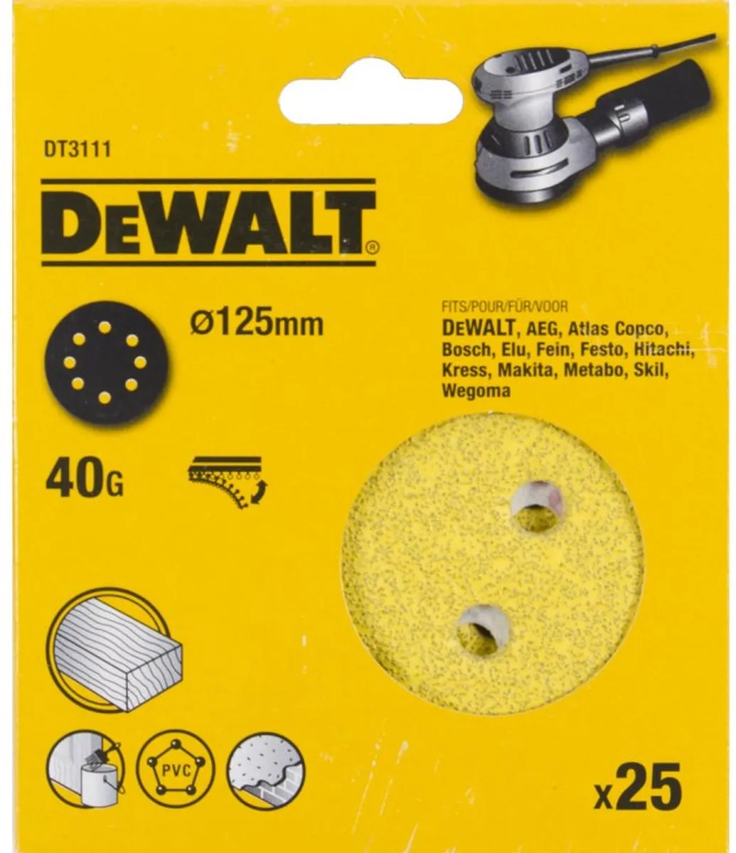 DeWalt DT3111 P40 Schuurschijf 125mm