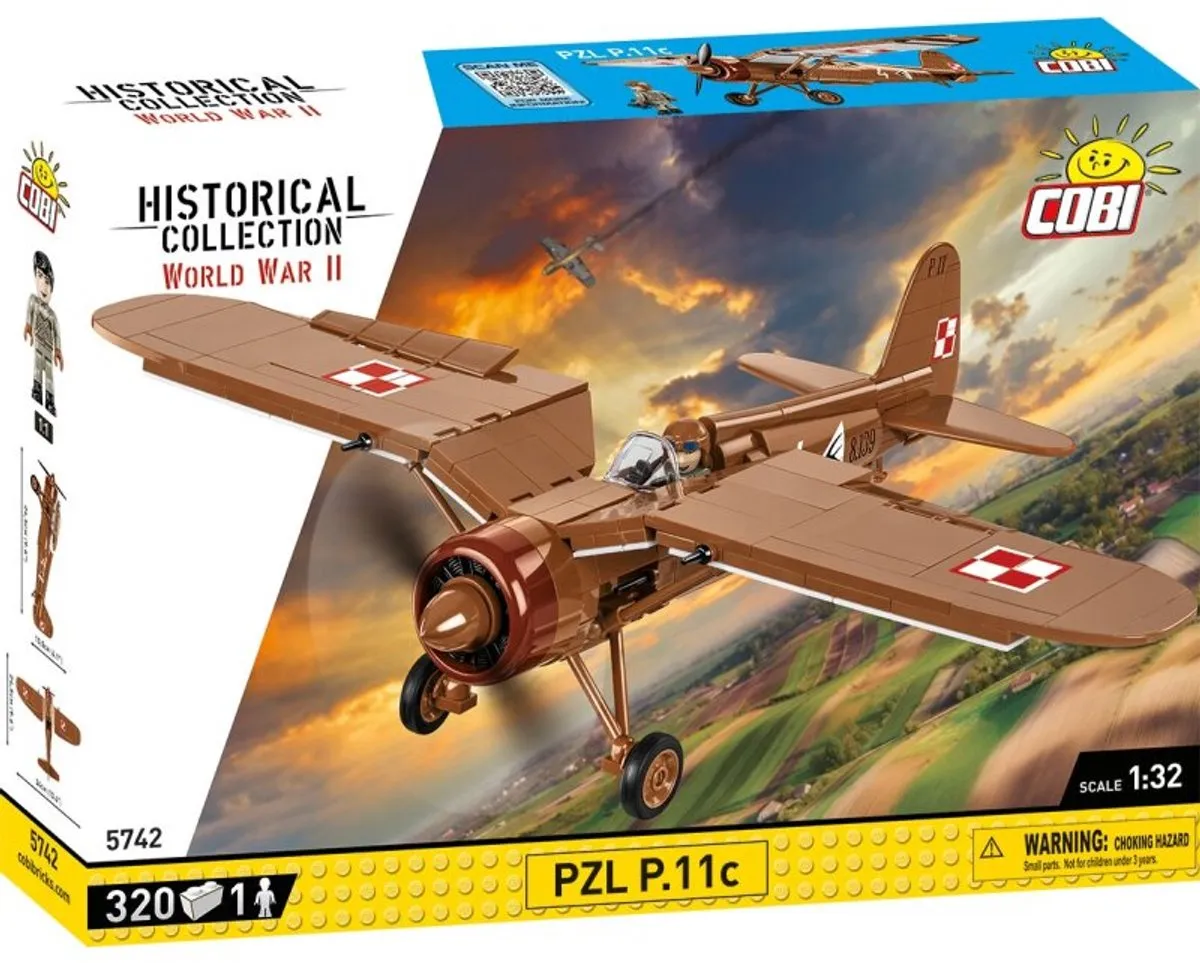 Cobi PZL P-11c - 320 Onderdelen - Meerkleurig