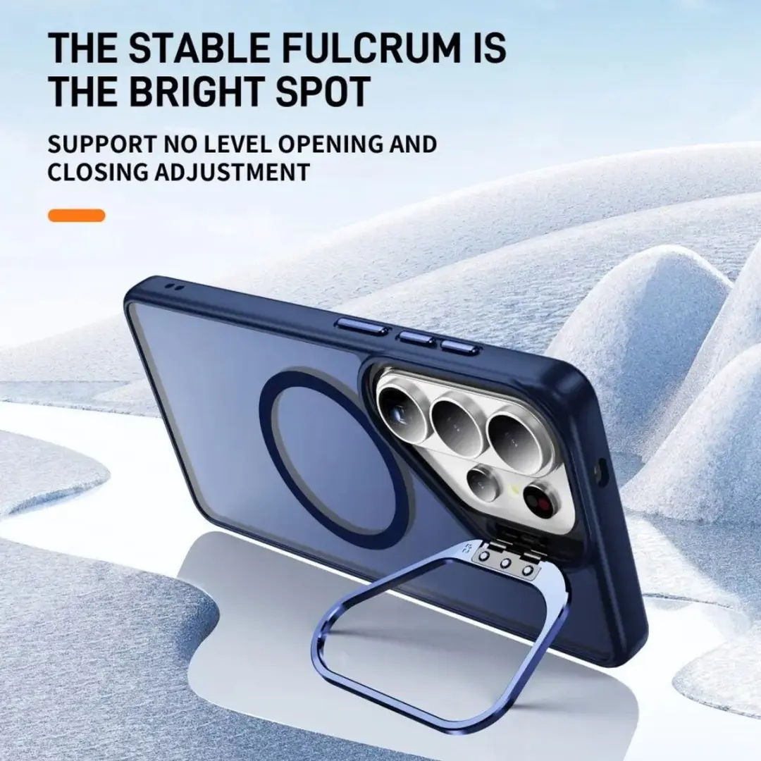 Selected Hoesje Samsung Galaxy S26 Ultra MagSafe Blauw - Camera Kickstand