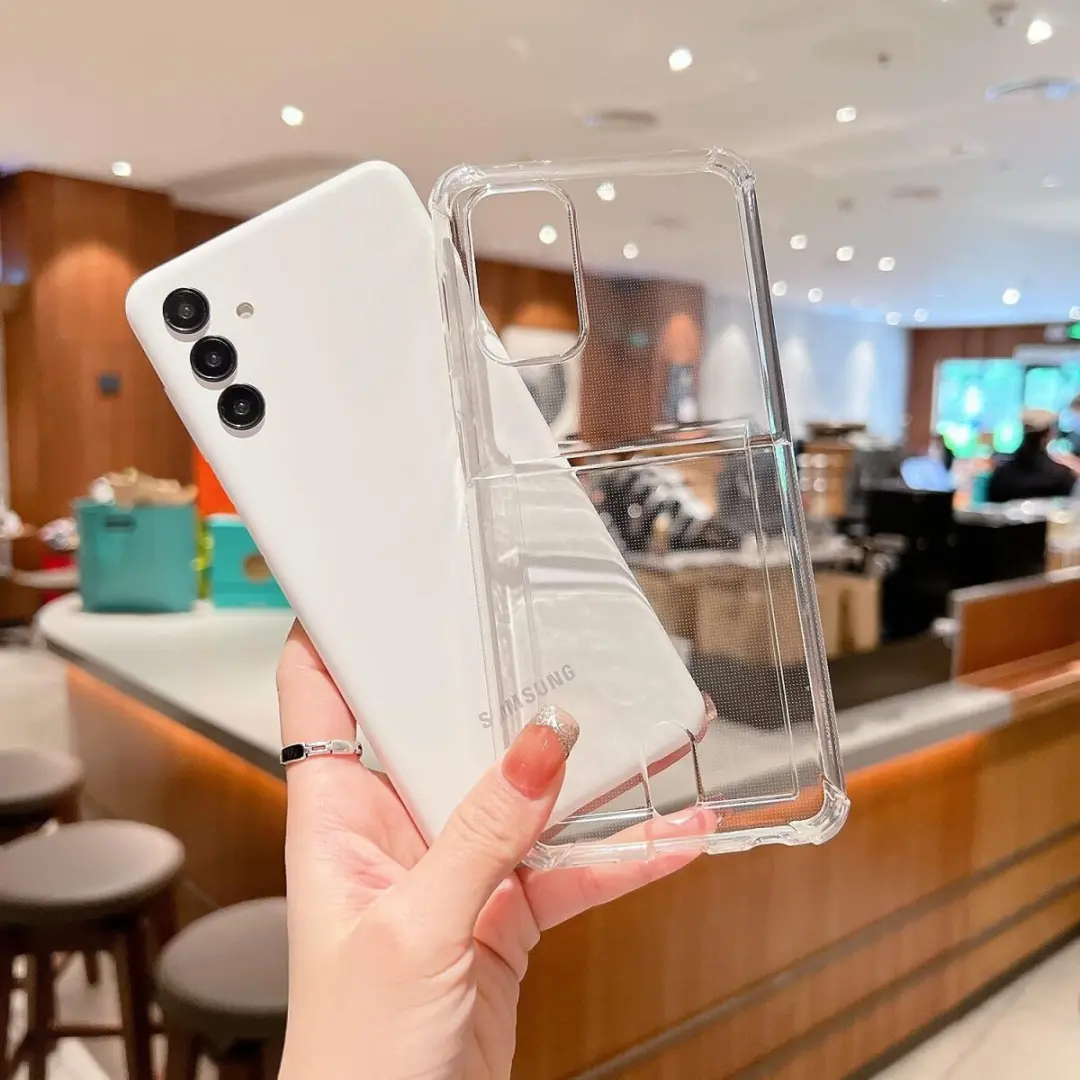 Selected Transparant TPU Hoesje Samsung Galaxy A13 4G - Pasjeshouder