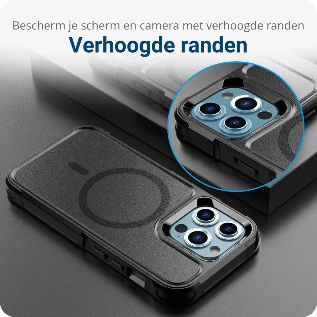 Selected by GSMpunt.nl iPhone 12/12 Pro MagSafe Hoesje - Dual-Layer Zwart
